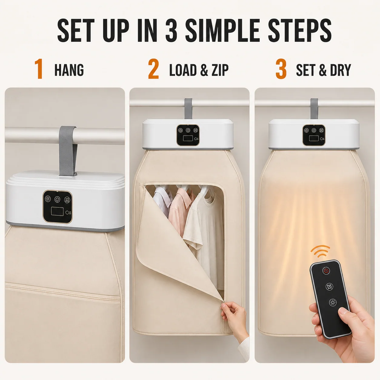 Portable Clothes Dryer — 600W Foldable — image 4